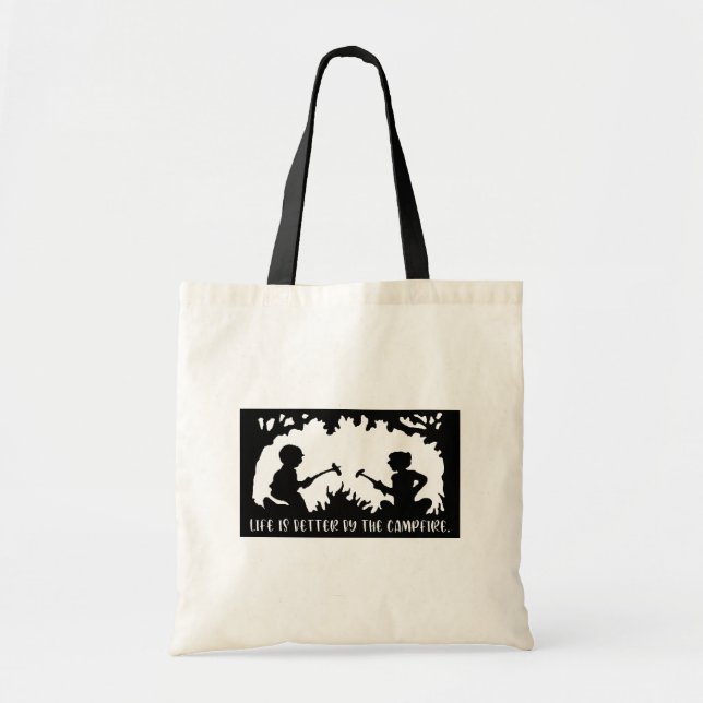Tote Bag La vie est meilleure au camp (Devant)