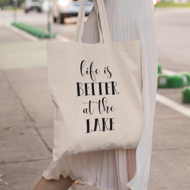 Tote Bag La vie est meilleure au lac (Créateur téléchargé)