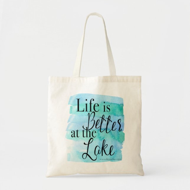 Tote Bag La vie est meilleure au lac (Devant)