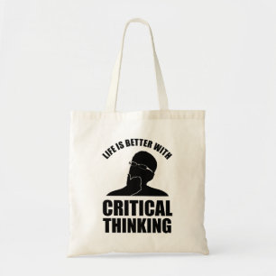Tote Bag La Vie Est Meilleure Avec La Pensée Critique