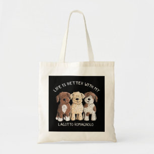Tote Bag La Vie Est Meilleure Avec Lagotto Romagnolo I Amou