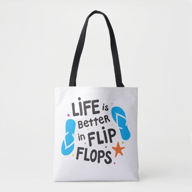 Tote Bag La vie est meilleure dans des bascules (Devant)