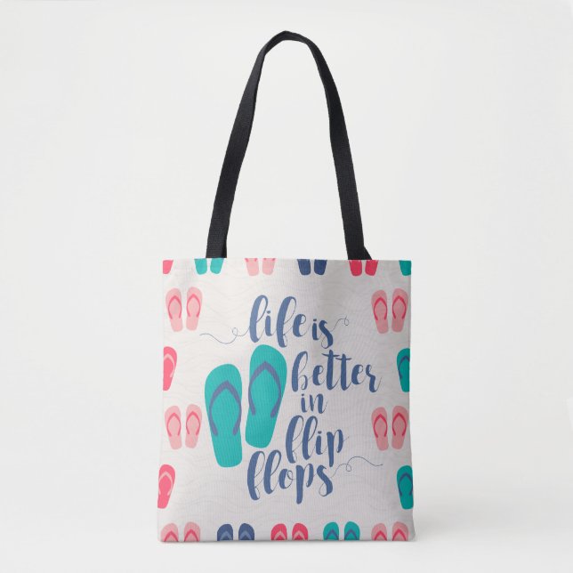 Tote Bag La vie est meilleure dans des bascules (Devant)