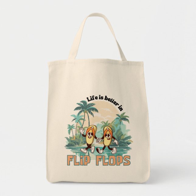 Tote Bag La vie est meilleure en été (Devant)