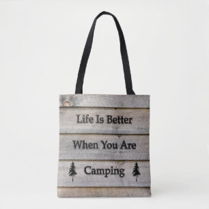 Tote Bag La vie est meilleure quand on campe