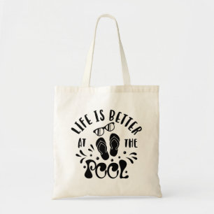 Tote Bag La Vie Est Mieux À La Piscine. Conception de la p