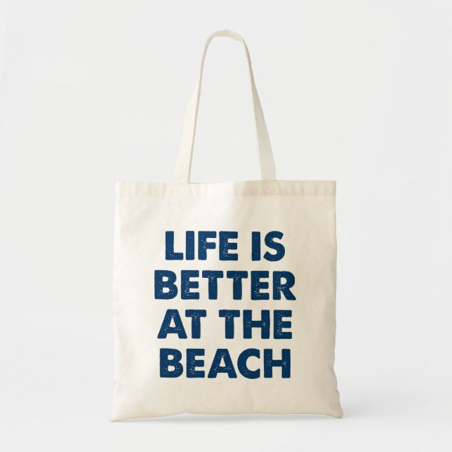 Tote Bag La Vie Est Mieux À La Plage Fourre-tout (Devant)