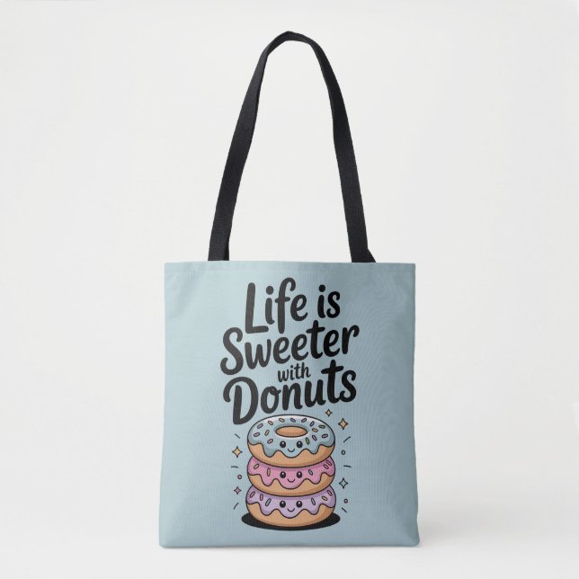 Tote Bag La Vie Est Plus Douce Avec Des Dents (Devant)