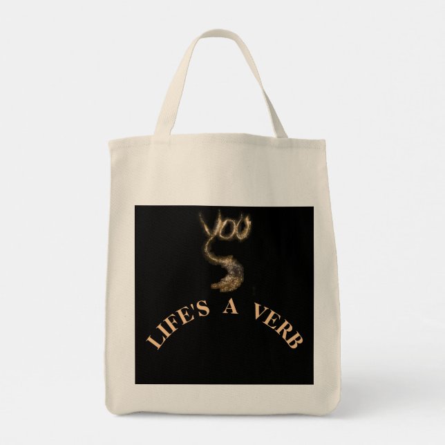 TOTE BAG LA VIE EST UN VERBE (Dos)