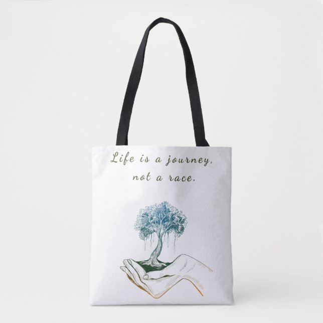 Tote Bag La vie est un voyage, pas une course (Devant)