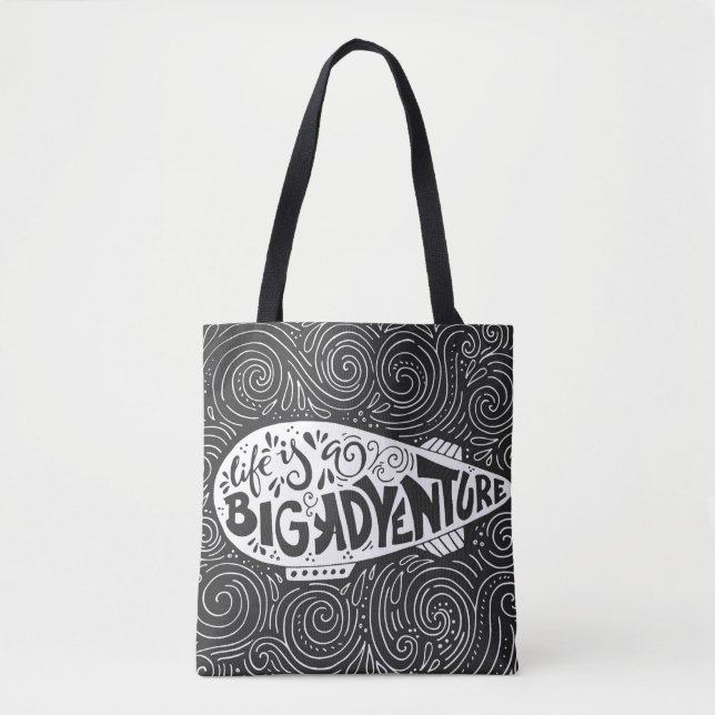 Tote Bag La vie est une grande aventure (Devant)