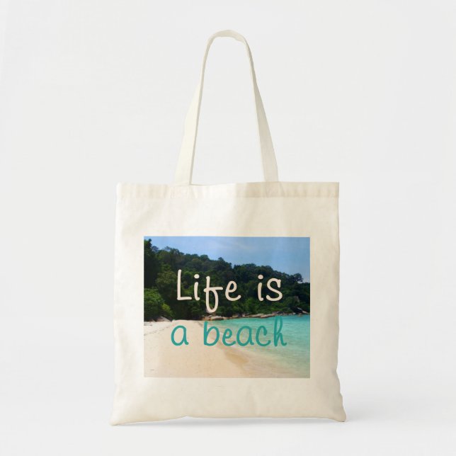 Tote Bag La vie est une plage (Devant)