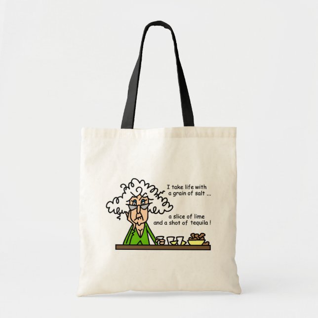 Tote Bag La vie et l'Humour de Tequila (Devant)