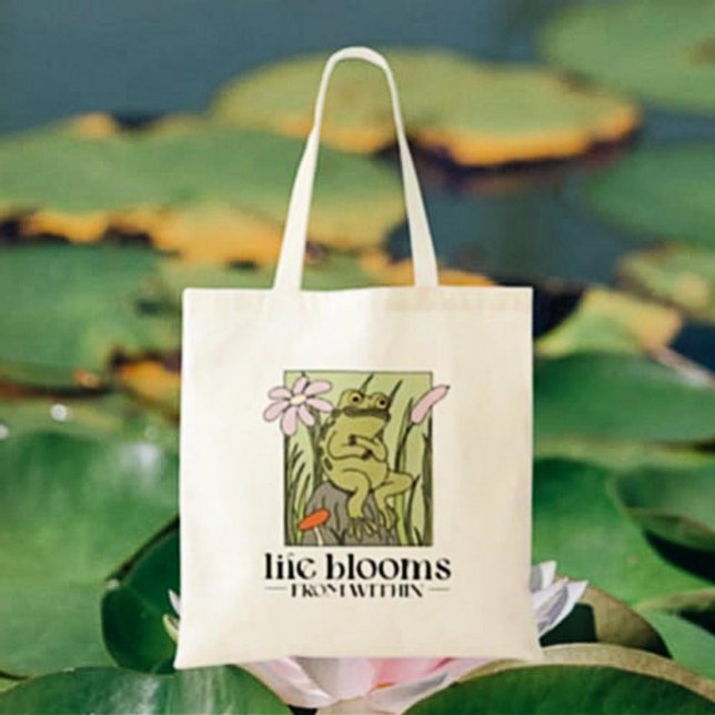 Tote Bag La Vie Fleurit De L'Intérieur (Créateur téléchargé)