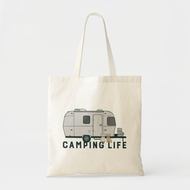 Tote Bag La vie heureuse de camping avec les Français (Devant)