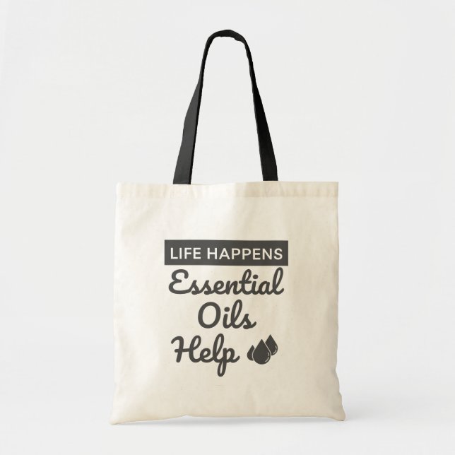Tote Bag La vie se passe : Les huiles essentielles aident 2 (Devant)