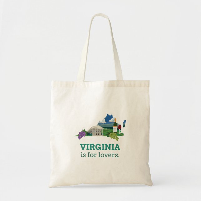 Tote Bag La Virginie est pour les amoureux (Devant)