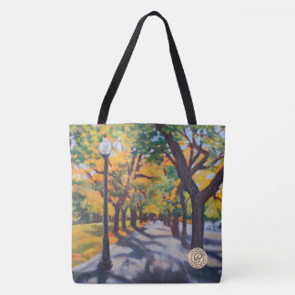 Tote Bag La voie de feuille d'automne