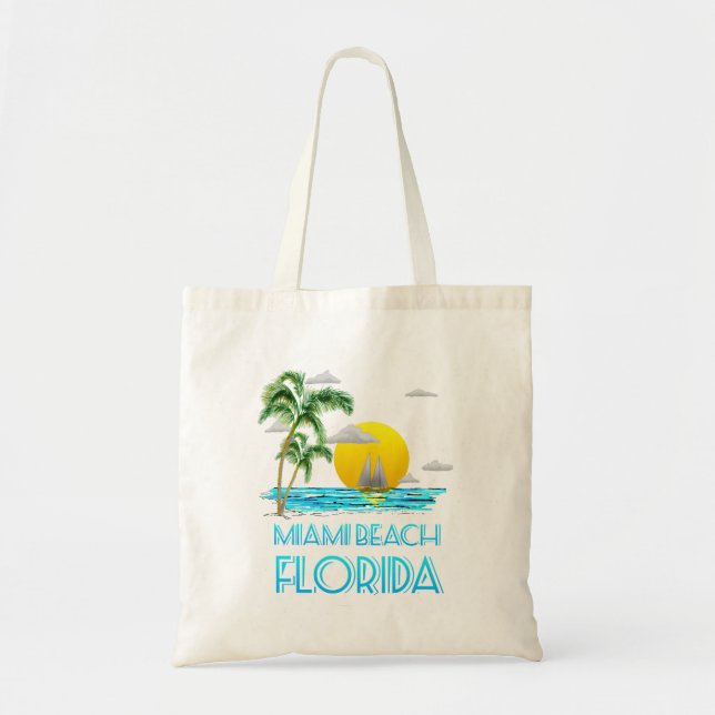 Tote Bag La voile Miami Beach Floride (Devant)
