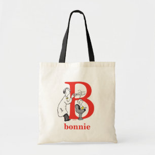 Tote Bag L'ABC de Dr Seuss : Lettre B - Rouge Ajoutez vot