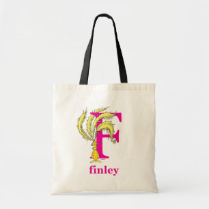 Tote Bag L'ABC de Dr. Seuss : Lettre F - Rose Ajoutez vot