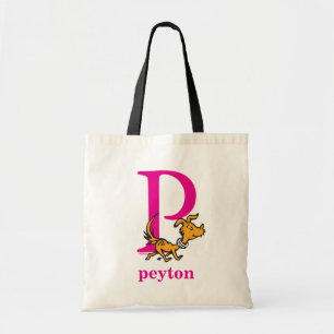 Tote Bag L'ABC de Dr Seuss : Lettre P - Rose   Ajoutez votr