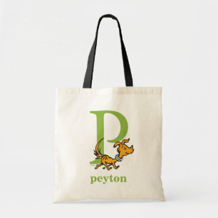 Tote Bag L'ABC de Dr Seuss : Lettre P - Vert Ajoutez votr