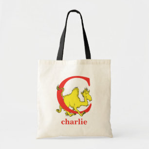 Tote Bag L'ABC du Dr Seuss : Lettre C - Rouge Ajoutez vot