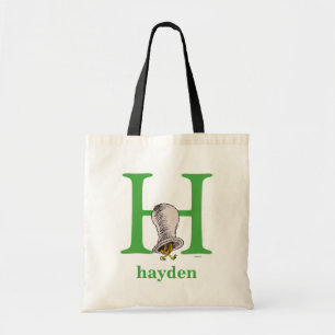 Tote Bag L'ABC du Dr Seuss : Lettre H - Vert Ajoutez votr