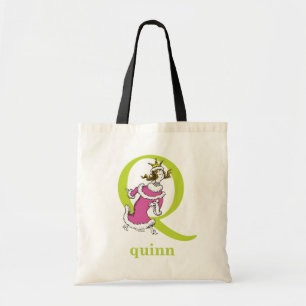 Tote Bag L'ABC du Dr Seuss : Lettre Q - Vert   Ajoutez votr