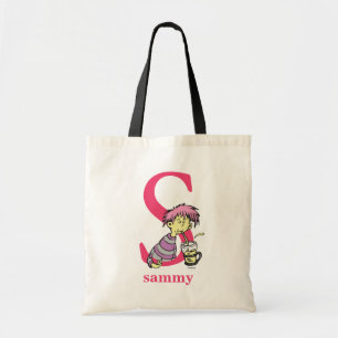 Tote Bag L'ABC du Dr Seuss : Lettre S - Rose Ajoutez votr