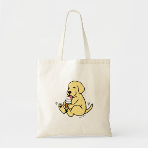 Tote Bag Laboratoire jaune léchant la crème glacée