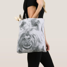 Labradoodle Art Noir et Blanc Cute