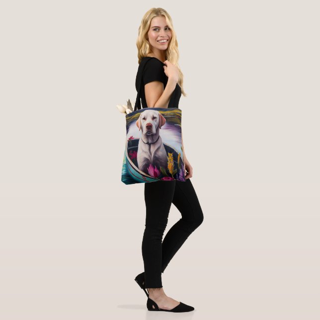 Tote Bag Labrador au rythme de la pagaie : Une aventure pit (Sur le modèle)