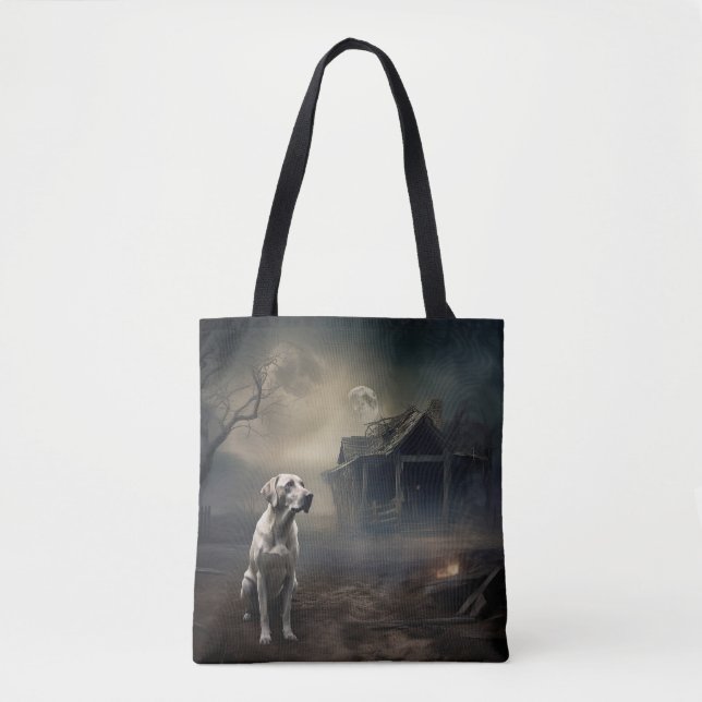 Tote Bag Labrador Halloween Épouvantable (Devant)