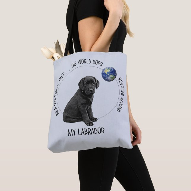 Tote Bag Labrador Lover Black Lab Cupe Puppy Labrador (De près)