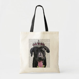 Tote Bag Labrador noir avec le diadème