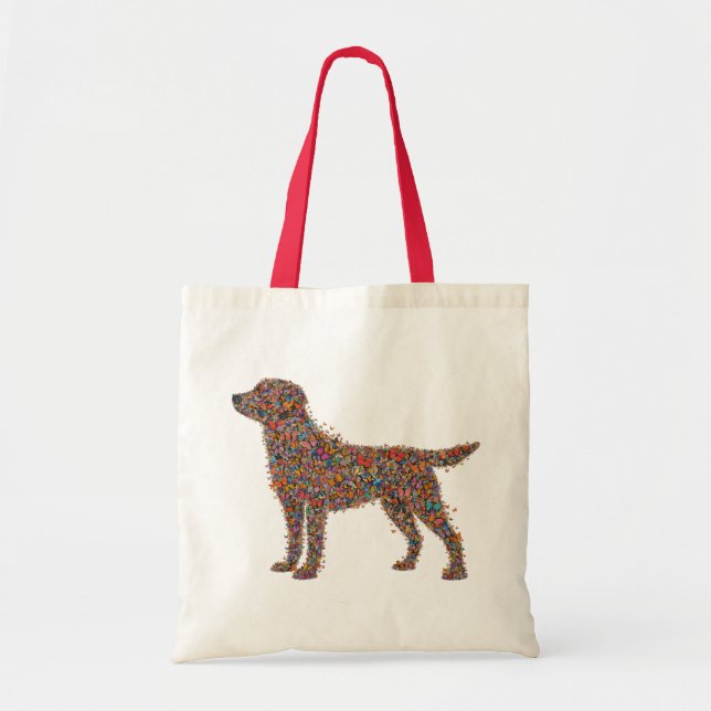 Tote Bag Labrador Retriever Butterfly Silhouette Dog Lover  (Devant)