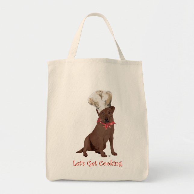 Tote Bag Labrador Retriever Chocolat Cuisine (Devant)