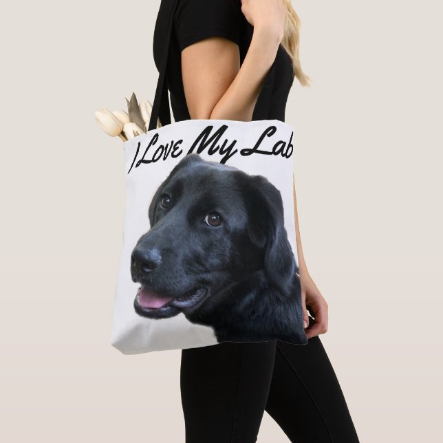 Tote Bag Labrador Retriever I Love My Lab (De près)