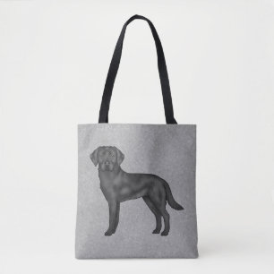 Tote Bag Labrador Retriever noir Chien de dessin animé mign