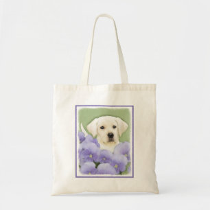 Tote Bag Labrador Retriever Puppy Painting Original Chien A