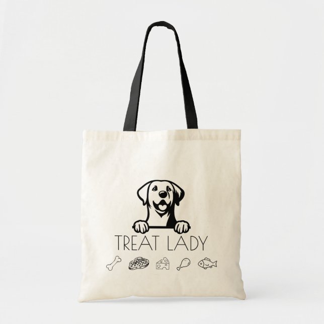 Tote Bag Labrador Retriever "Treat Lady" (Devant)