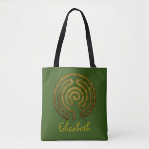 Tote Bag Labyrinthe / labyrinthe - métal antique + votre ba