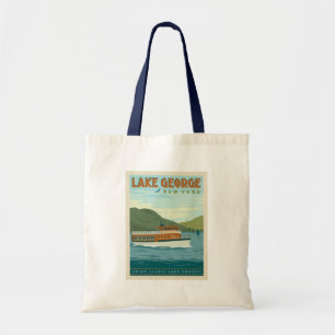 Tote Bag Lac George, New York Bateau vintage