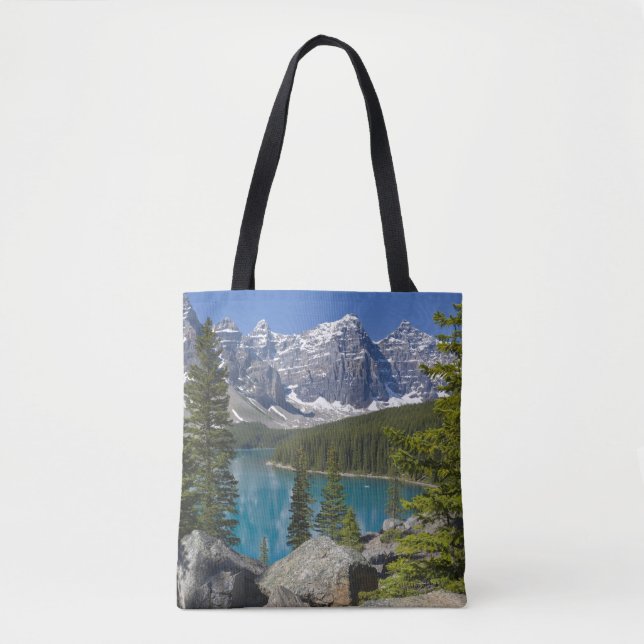 Tote Bag Lac Moraine, Rocheuses canadiennes, Alberta, Canad (Devant)