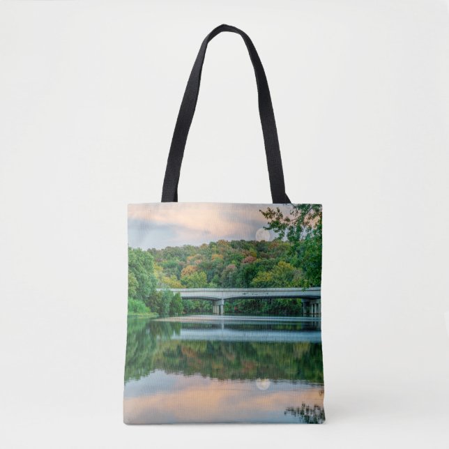 Tote Bag Lac Springfield Tranquillité en soirée (Devant)
