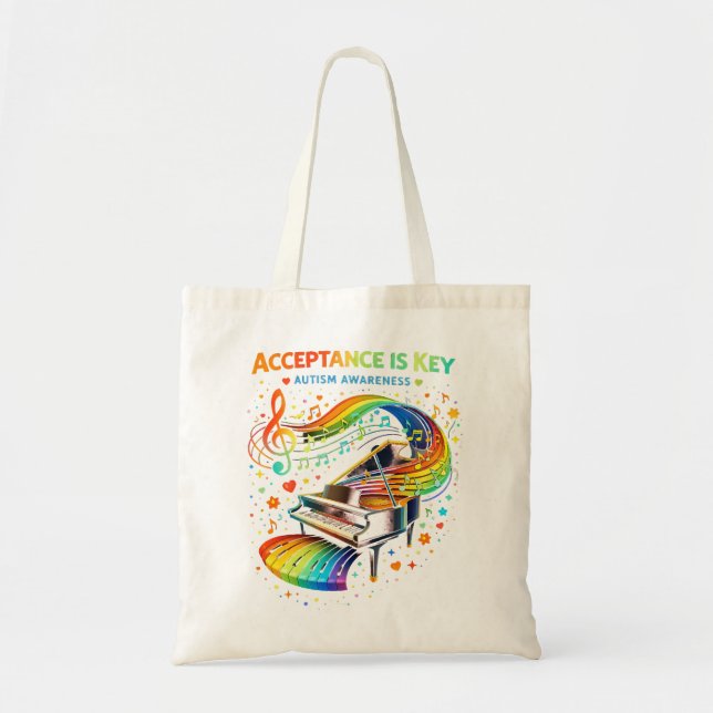 Tote Bag L'acceptation est la clé de la sensibilisation à l (Devant)