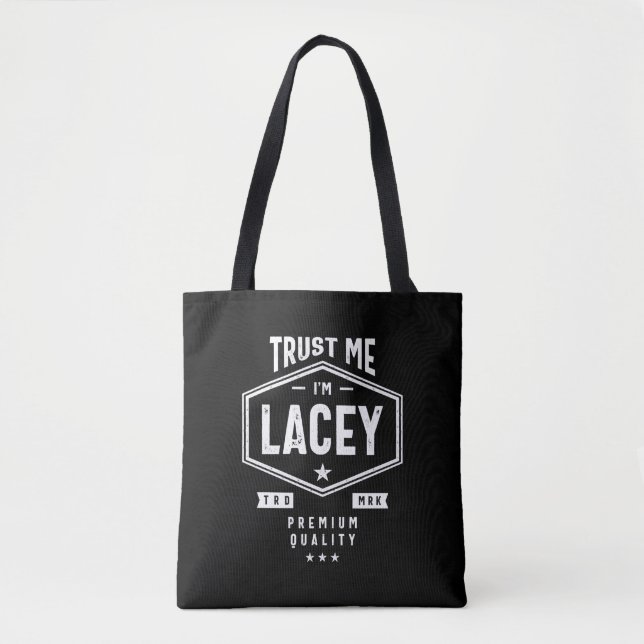 Tote Bag Lacey Nom personnalisé Anniversaire (Devant)