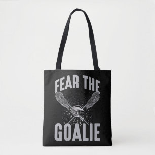 Tote Bag Lacrosse Joueur Lax Goalie Stick Helmet Sport Fun